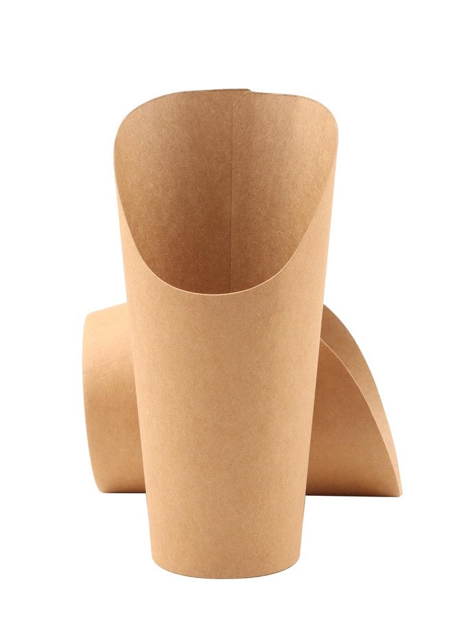 HOIGON 150 PCS 16oz French Fry Cups, Disposable French Fries Holder Brown Kraft Paper Charcuterie Cup, Appetizer Cups for Waffle Paper Cones Popcorn Ice Cream Holder - Image 5